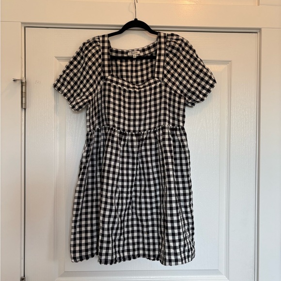 Madewell Dresses & Skirts - Madewell Black and White Checkered Mini Dress